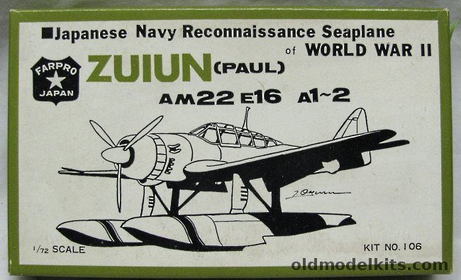 Farpro 1/72 Aichi E16A Zuiun (Paul)  - Motorized, 106 plastic model kit